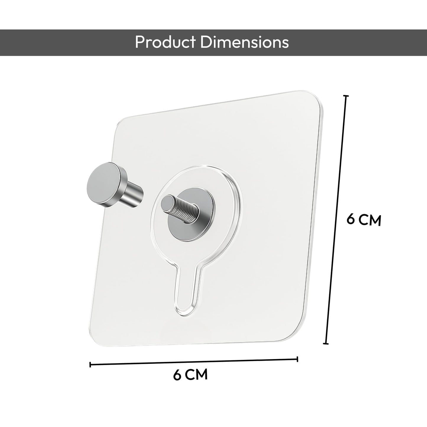 Heavy-Duty Nail-Free Self-Adhesive Wall Hooks (Pack of 10)