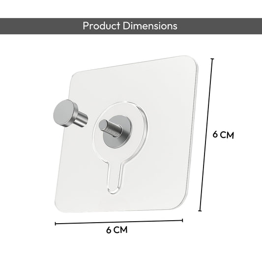 Heavy-Duty Nail-Free Self-Adhesive Wall Hooks (Pack of 10)